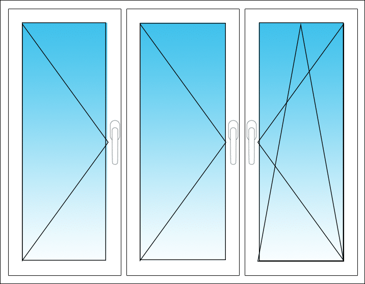 2 Flügel Fenster Dreh/ Dreh Kipp 2 oder 3 fach verglast nach Maß 