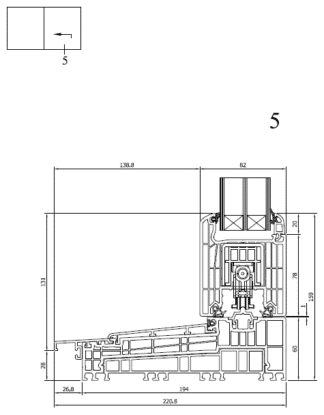 Drutex Iglo HS zweiteilige Kunststoff Hebe-Schiebetür günstig kaufen