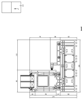 Drutex Iglo HS zweiteilige Kunststoff Hebe-Schiebetür günstig kaufen