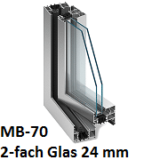 MB-70 mit 2-fach Verglasung 24 mm