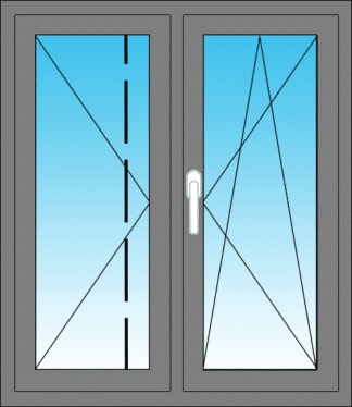 Fenster Dreh /Dreh Kipp 2 Flg Profil Aluplast Fenster 