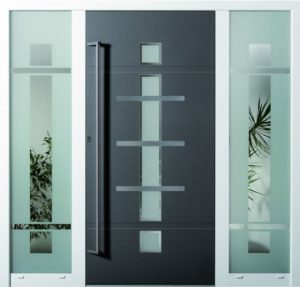 Greendoors Premium Aluminium Haustür Model-334-Farbe-RAL-7016-9016