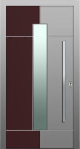 Greendoors Premium Aluminium Haustür Model-340-RAL-3005-9007